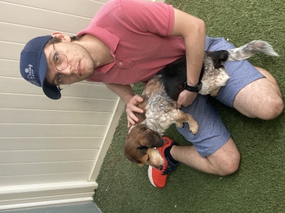 a picture of Basil and I outside